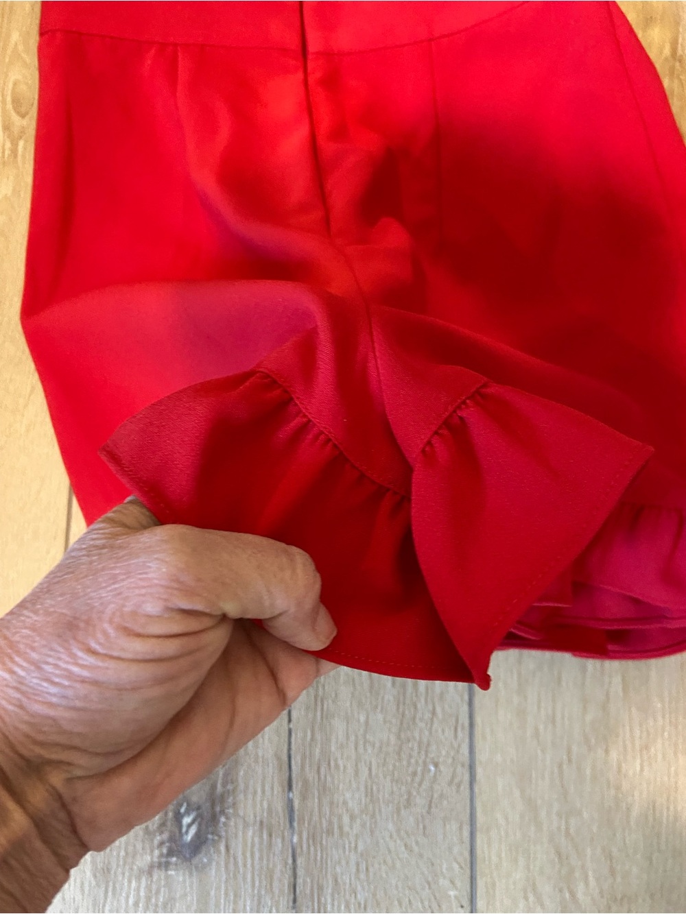 Likely Red One-Shoulder Ruffle Romper - Picture 9 of 12